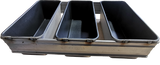 Side view of CE450-TC bread pans with aluminised-steel braces