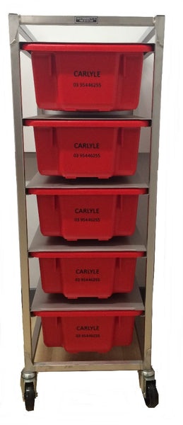 Stainless Bin Rack – 5 Bins – Carlyle Engineering