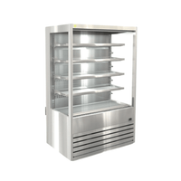 Stainless steel and glass display fridge, Commercial refrigerator, commercial fridge, cossiga open fridge, display fridge, grab and go fridge, customer facing fridge, tower fridge, cossiga tower, open drinks fridge, open snacks fridge, convenience fridge, retail fridge, cafe fridge, bakery fridge