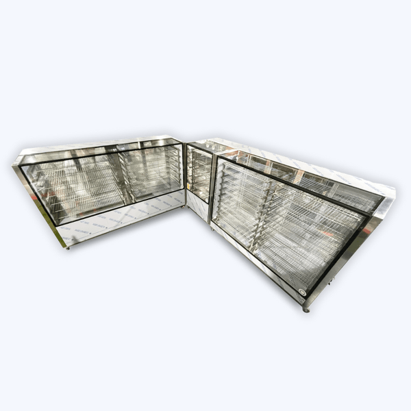 glass display cabinets for cafe, heated cabinet for cafe, heated display for bakery