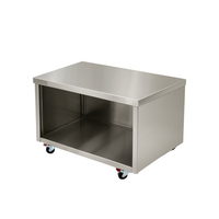 Stainless steel Kam Pie Warmer Stand with open shelf for storing pie warmer wires, pie warmer stand, kam 8 stand, kam 6 stand