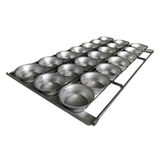 Metal pie tin with multiple pie tins for batch baking, pie making equipment clayton, meat pie trays clayton, pie tin tray round, round pie tins, carlyle pie trats, carlyle pie pallets, bakery equipment clayton.