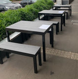 Outdoor Dining Table & Bench Set