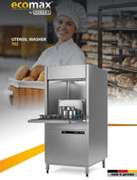 Bakery Dishwasher, Bakery equipment, commercial bakery dishwasher, dishwashing machine, dishwasher washes wire racks